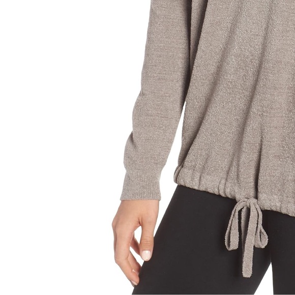 BAREFOOT DREAMS Cozychic Ultra Lite Slouchy Long Sleeve Pullover in faded rose - Picture 5 of 14